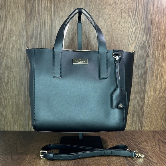 Kate Spade Black Structured Tote Bag - Picture 1 of 16
